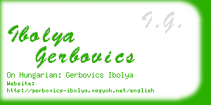 ibolya gerbovics business card